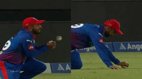 Karun Nair dropped catches Shreyas Iyer video DC vs PBKS IPL 2026