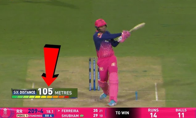 Donovan Ferreira 105m six vs Lockie Ferguson IPL 2026