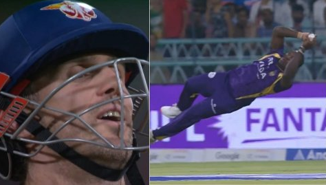 Rovman Powell superman catch Mitchell Marsh