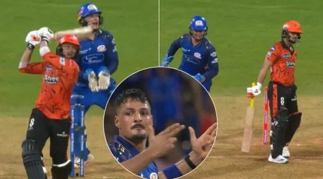 Allah Ghazanfar Abhishek Sharma wicket