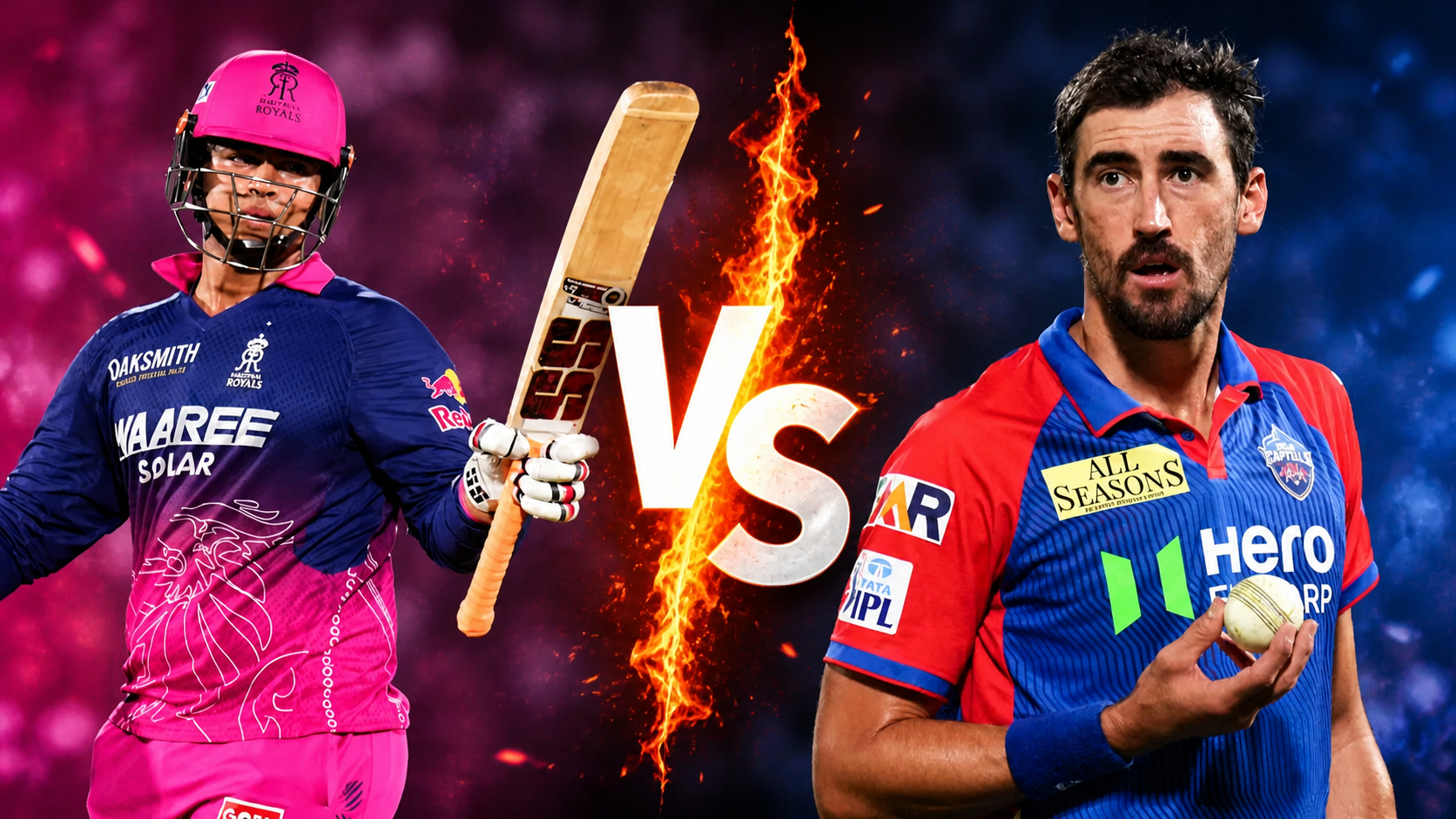 vaibhav sooryavanshi vs mitchell starc IPL 2026 face off stats
