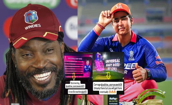 Chris Gayle on Vaibhav Suryavanshi smashing 12 sixes in IPL 2026 Eliminator