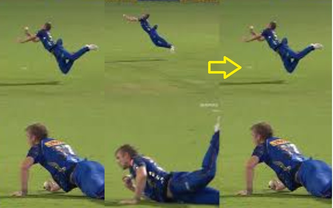 Corbin Bosch Catch Video during KKR vs MI 2026 match featuring stunning one handed catch of Rovman Powell