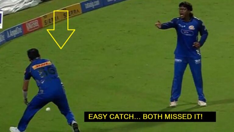 KKR vs MI Dropped Catch viral moment during IPL 2026 as Deepak Chahar and Robin Minz confusion gives Rovman Powell life chance