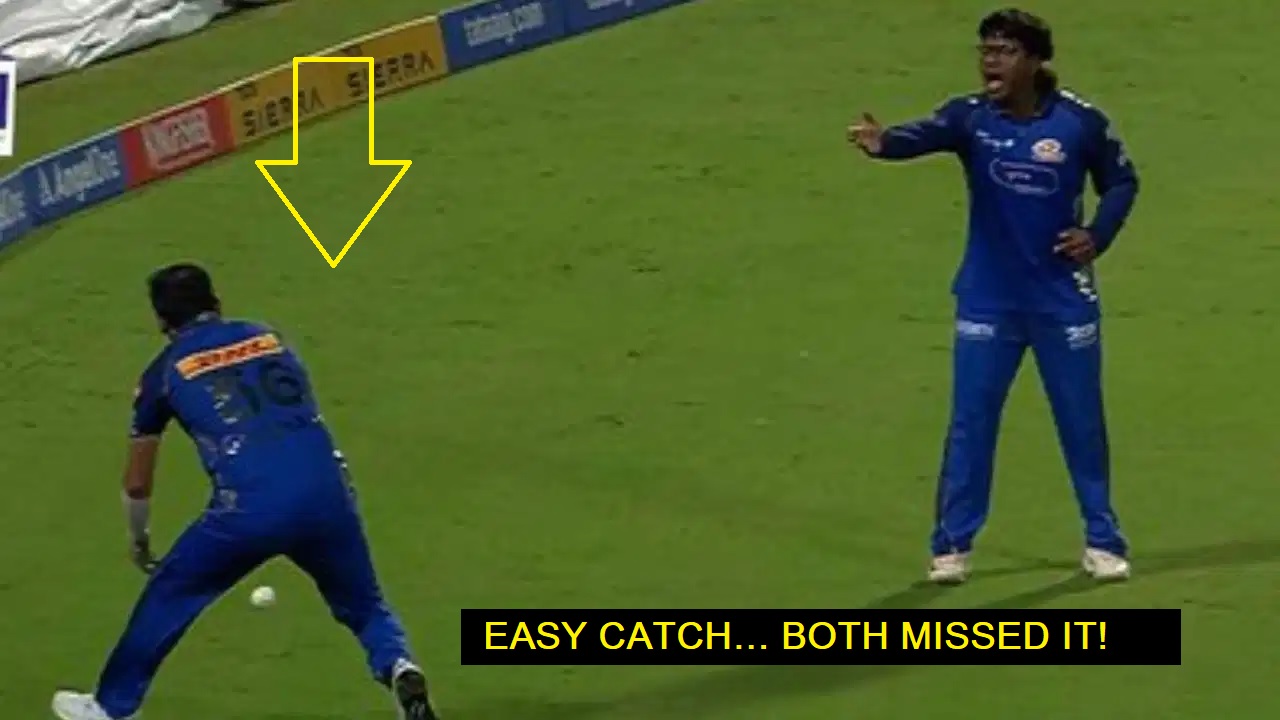 KKR vs MI Dropped Catch viral moment during IPL 2026 as Deepak Chahar and Robin Minz confusion gives Rovman Powell life chance