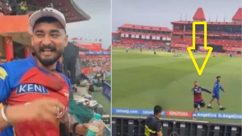 Karun Nair viral video during IPL 2026 practice session with fan in Dharamshala