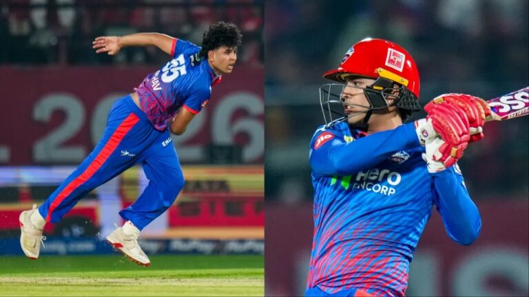 Madhav Tiwari celebrating after winning Player of the Match vs Punjab Kings IPL 2026
