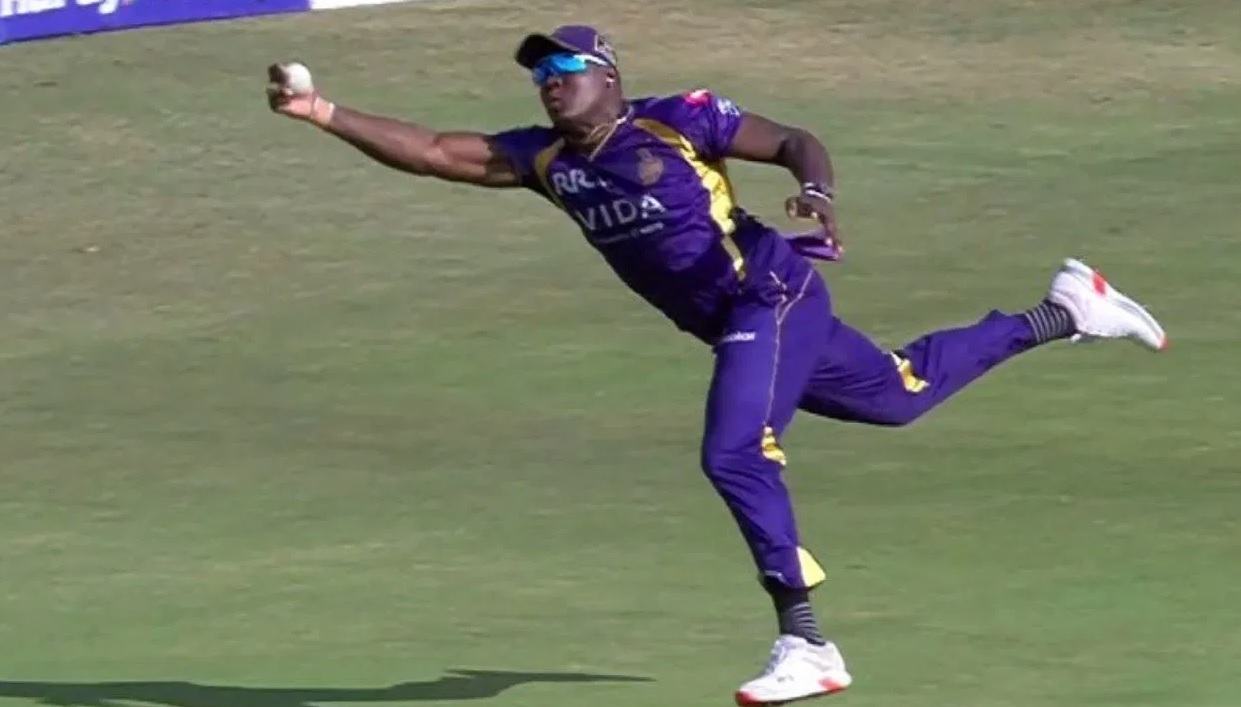 Rovman Powell one-handed catch IPL 2026 vs SRH with KKR celebration and Rinku Singh reaction.Select 84 more words to run Humanizer.