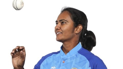 Shikha Pandey during India Women Cricket Team match with Indian Air Force background and engineering career story