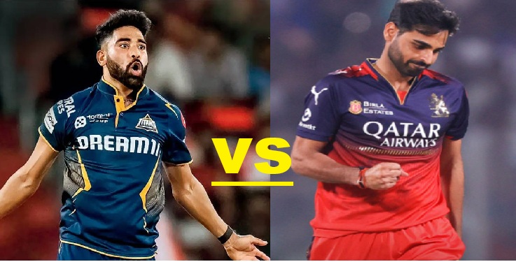 Siraj vs Bhuvneshwar IPL 2026 comparison featuring Mohammed Siraj and Bhuvneshwar Kumar bowling stats and records