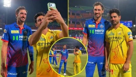 Mukesh Choudhary Mitchell Starc selfie