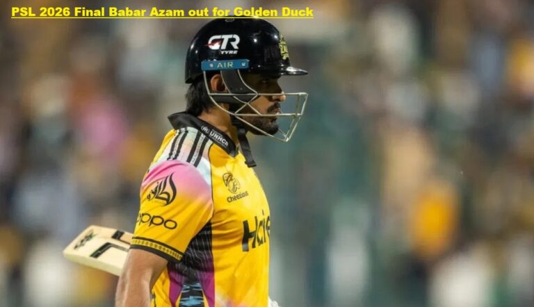 Babar Azam golden duck PSL 2026 final