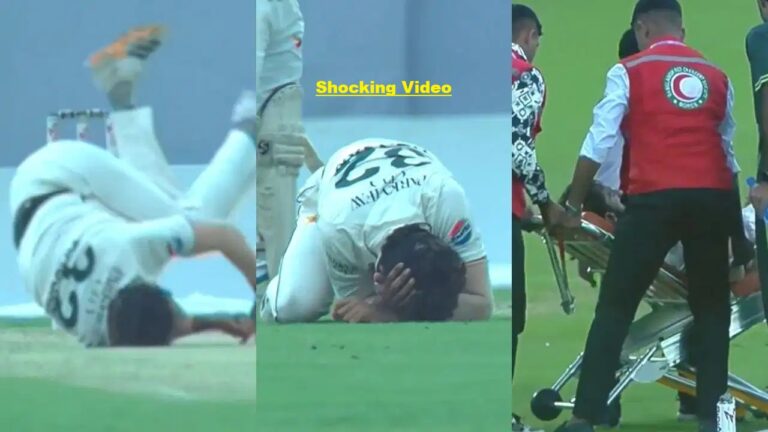 Hasan Ali Injury Video during BAN vs PAK 2nd Test in Sylhet
