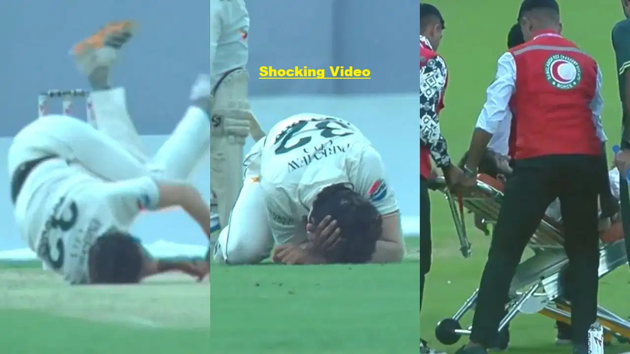 Hasan Ali Injury Video during BAN vs PAK 2nd Test in Sylhet