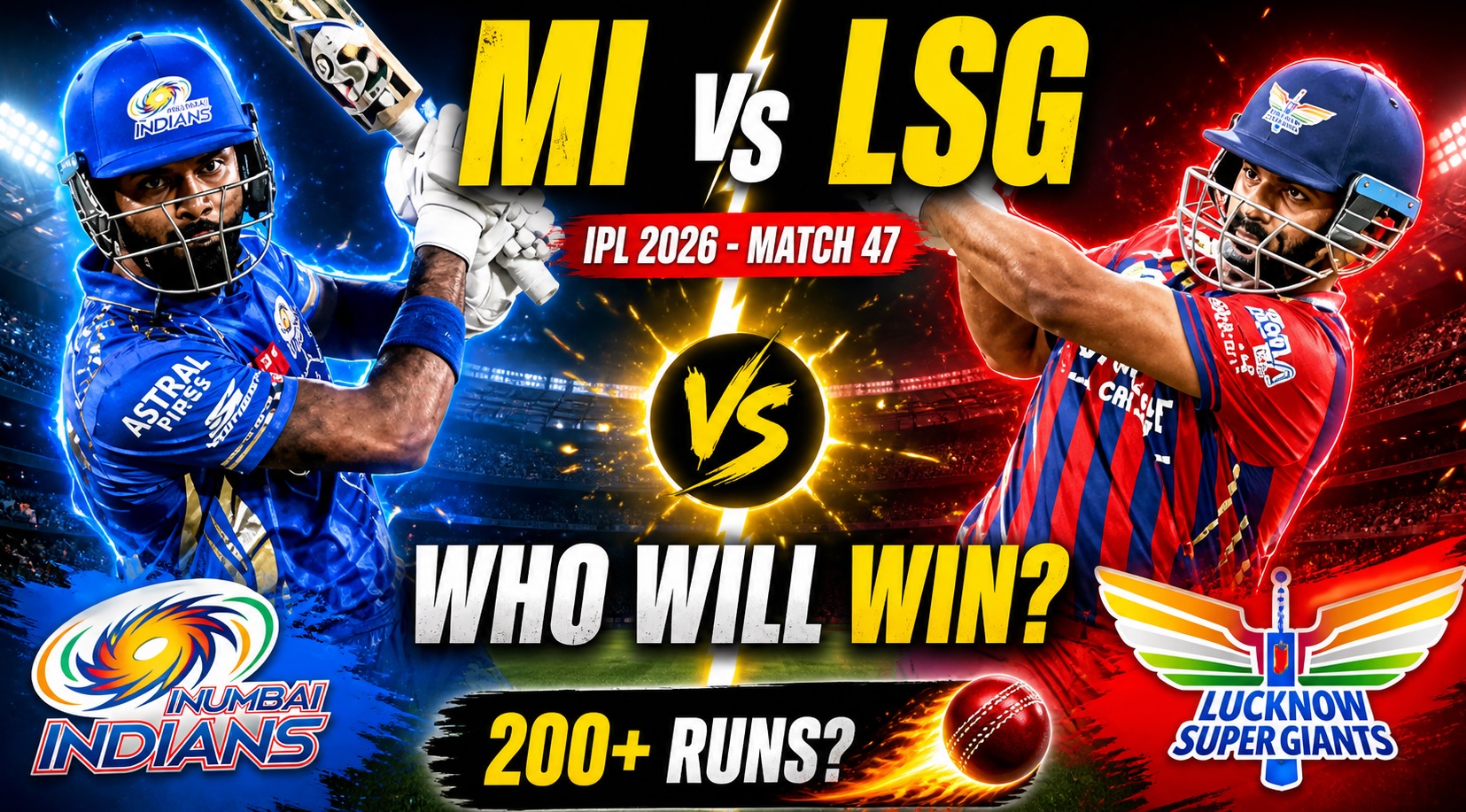 MI vs LSG Prediction: Wankhede Pitch Report, Playing XI & Match Winner IPL 2026