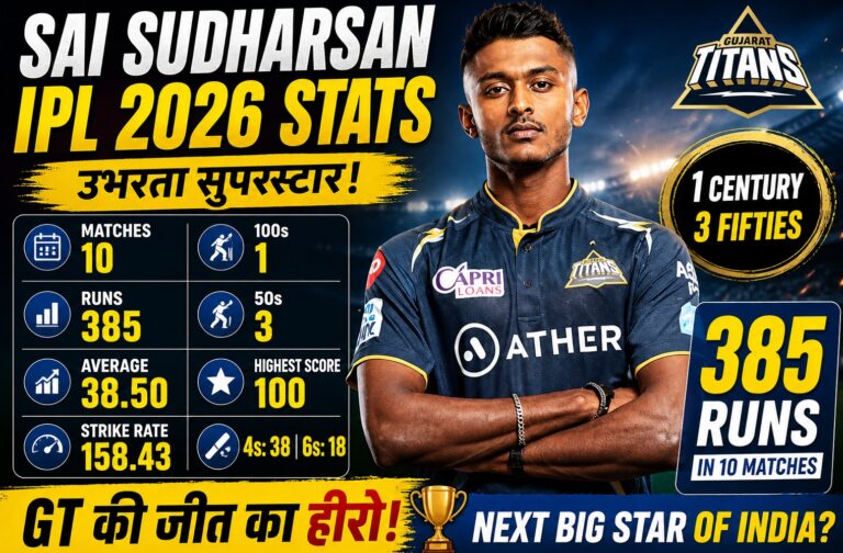 Sai Sudharsan IPL 2026 stats 385 runs