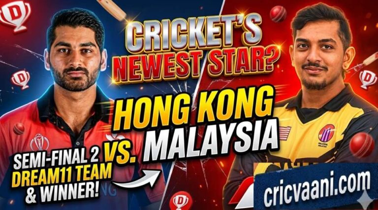 HK vs MAS Semi Final-2 Prediction Dream11 Team analysis by cricvaani.com