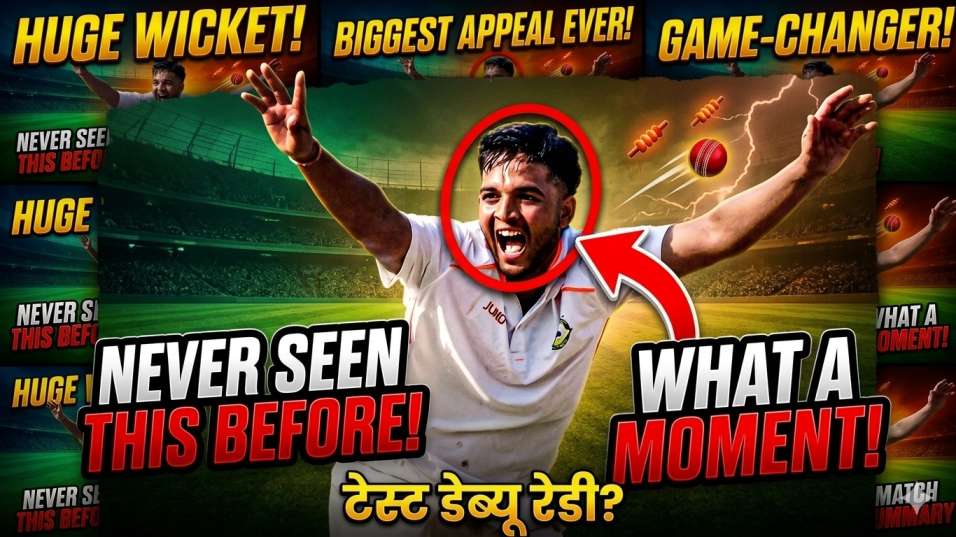 Harsh Dubey Test Stats and domestic cricket career celebration moment