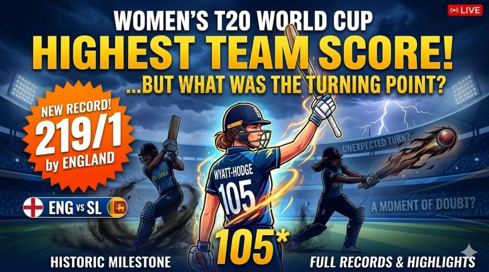 Top 5 Highest Team Scores in Women's T20 WC History