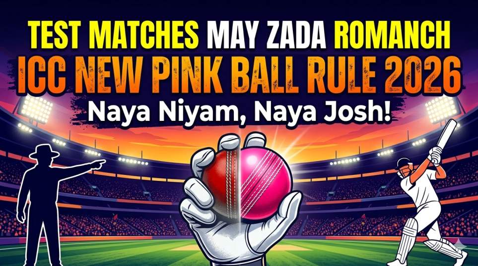 ICC New Pink Ball Rule 2026 Test Cricket Bad Light Ball Replacement Rule Diagram