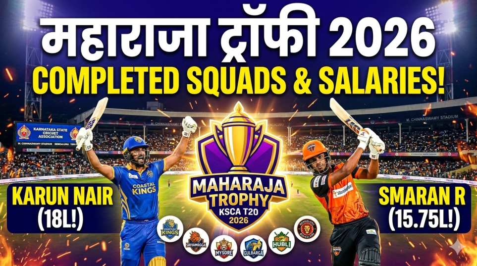 Maharaja Trophy complete squads and player salaries 2026