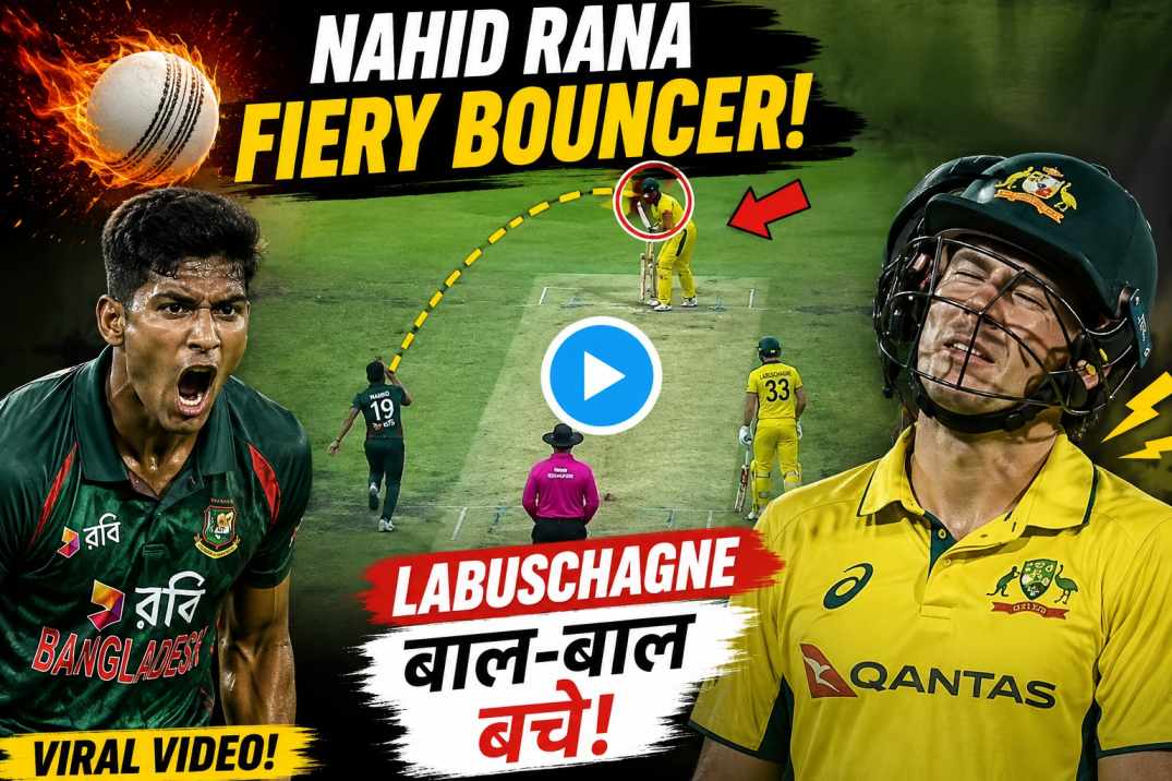 Nahid Rana Fiery Bouncer to Marnus Labuschagne during Bangladesh vs Australia 2nd ODI goes viral